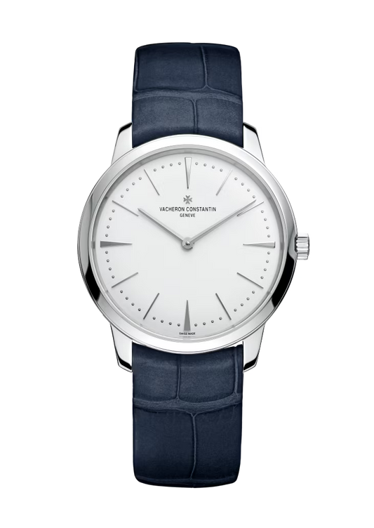 Vacheron Constantin Patrimony White Gold 36 MM - Blue Leather Strap - White Dial - 81530/000G-9681