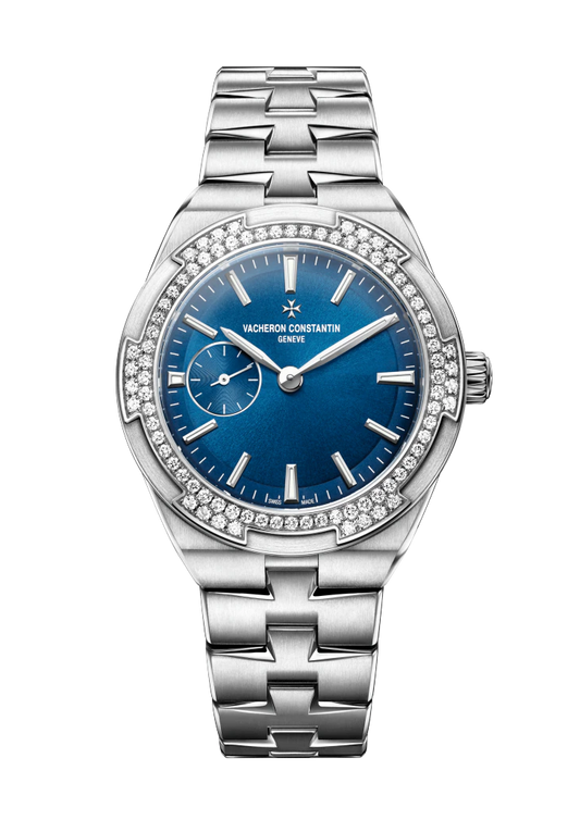 Vacheron Constantin Overseas Stainless Steel 37 MM - Stainless Steel Bracelet - Diamond Bezel - Blue Dial - 2305V/100A-B170