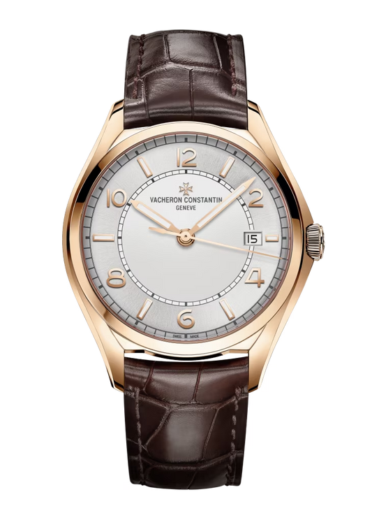 Vacheron Constantin Fiftysix Rose Gold 40 MM - Brown Leather Strap - White Dial - 4600E/000R-B441