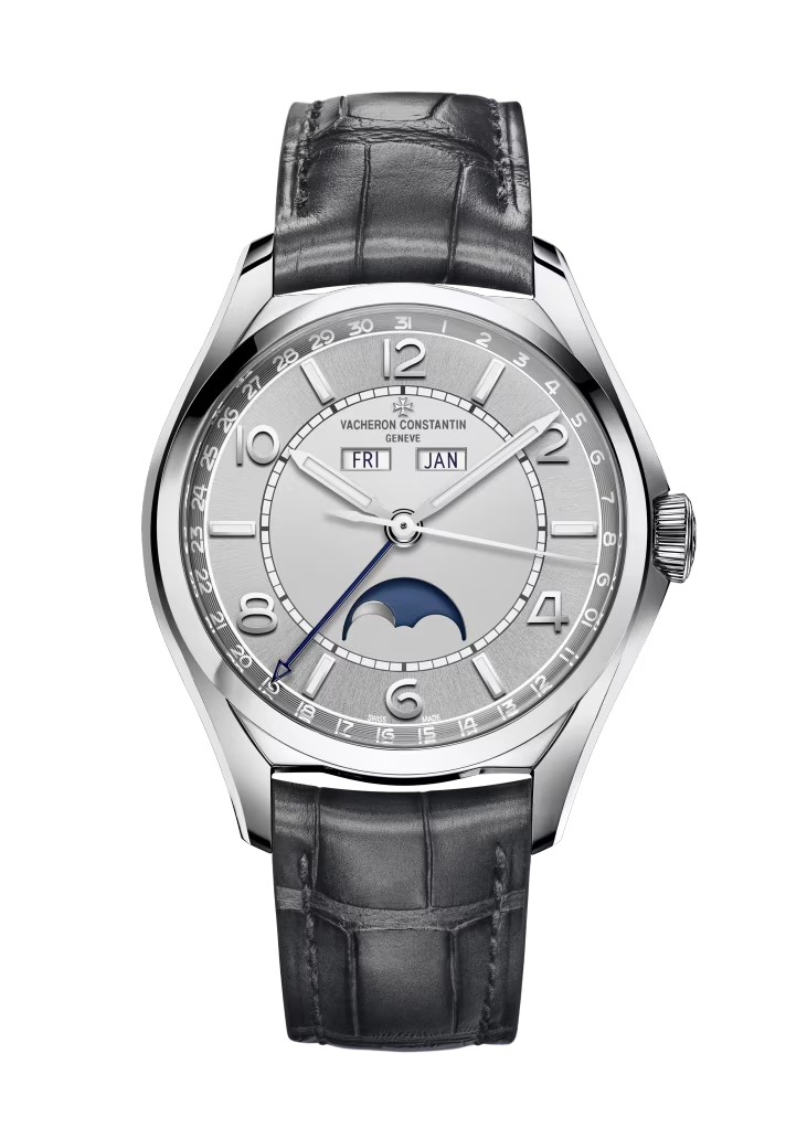 Vacheron Constantin Fiftysix Stainless Steel 40 MM - Black Leather Strap - Silver Dial - 4000E/000A-B439