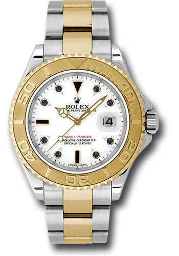 Rolex Steel and Yellow Yacht-Master Watch - 40 MM - Oyster Bracelet - White Dial - 16623 w