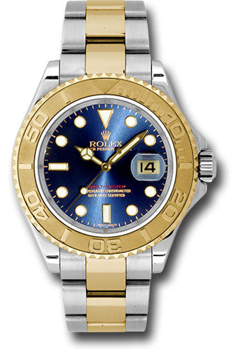 Rolex Steel and Yellow Yacht-Master Watch - 40 MM - Oyster Bracelet - Blue Dial  - 16623 b