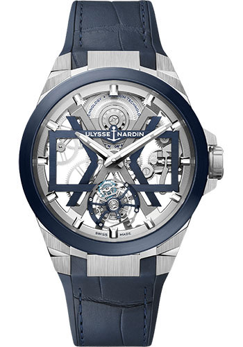 Ulysse Nardin Blast Titanium Case 45 MM - Blue Leather Strap - Blue Dial - 1723-400/03