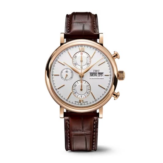 IWC Portofino - Chronograph - Rose Gold - 42 MM - Silver Dial - IW391025