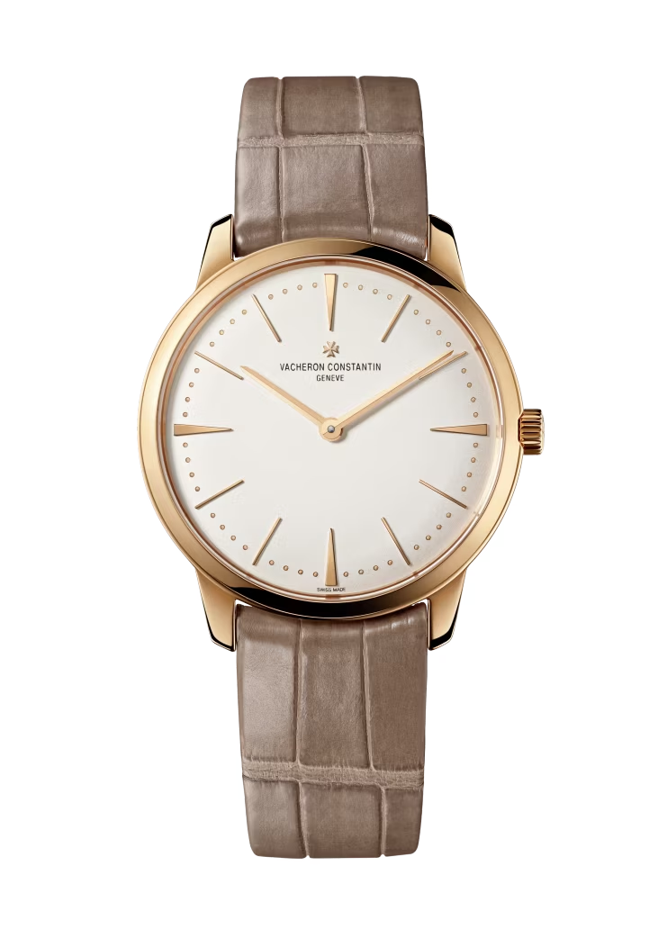 Vacheron Constantin Patrimony Rose Gold 36 MM - Beige Leather Strap - White Dial - 81530/000R-9682