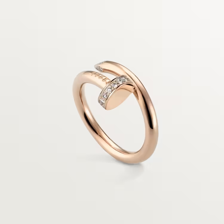 Cartier Juste Un Clou Ring - Rose Gold Small - Diamonds - B4094800