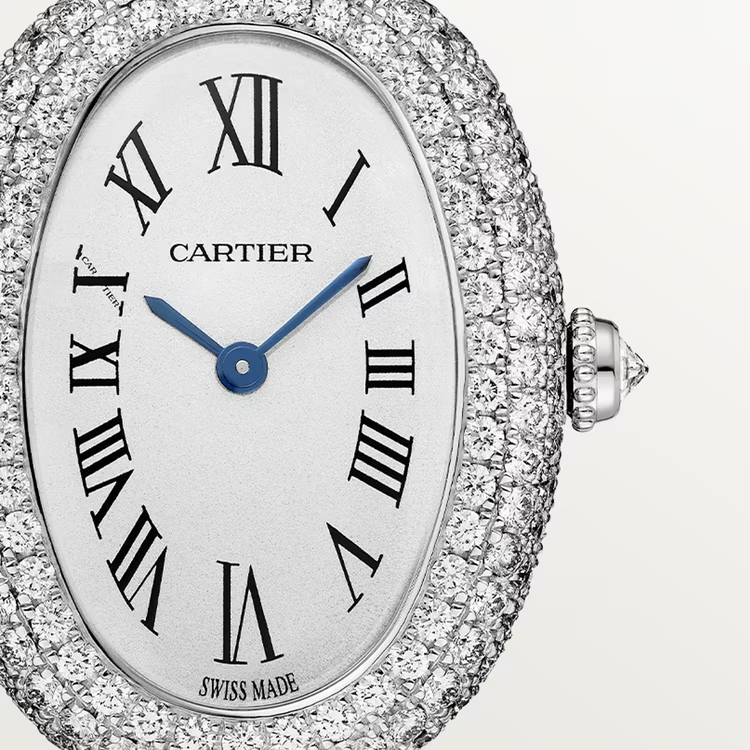 Cartier Baignoire de Cartier White Gold 23.1 MM - White Gold Bracelet - Diamond Bezel - Silvered Dial - WJBA0021