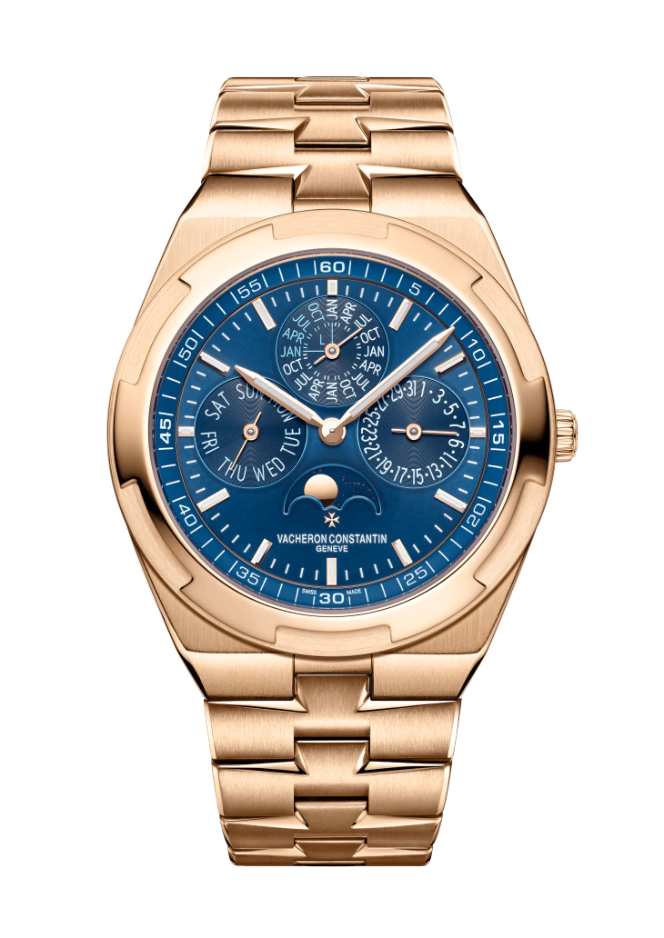 Vacheron Constantin Overseas Perpetual Calendar Pink Gold 41.5 MM - Pink Gold Bracelet - Blue Dial - 4300V/120R-B509