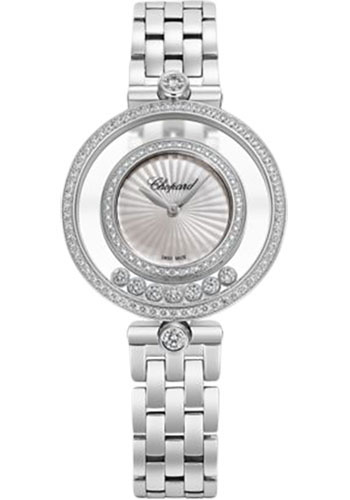 Chopard Happy Diamonds White Gold 32 MM - White Gold Bracelet - Diamond Bezel - Mother-Of-Pearl Dial - 209426-1202