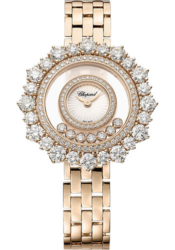 Chopard Happy Diamonds Rose Gold 36.30 MM - Rose gold Bracelet - Diamond Bezel - Mother-Of-Pearl Dial -  209437-5601