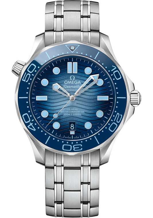 Omega Seamaster Stainless Steel 42 MM - Stainless Steel Bracelet - Blue Dial - 210.30.42.20.03.003