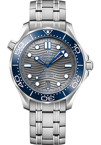 Omega Seamaster Stainless Steel 42 MM - Stainless Steel Bracelet - Grey Dial - 210.30.42.20.06.001