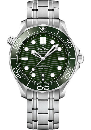 Omega Seamaster Stainless Steel 42 MM - Stainless Steel Bracelet - Green Dial - 210.30.42.20.10.001
