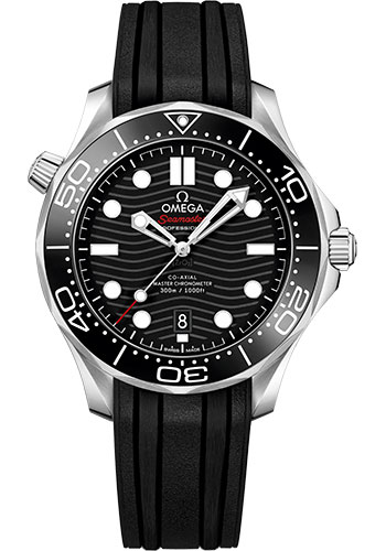 Omega Seamaster Stainless Steel 42 MM - Black Rubber Strap - Black Dial - 210.32.42.20.01.001