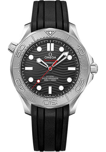 Omega Seamaster Stainless Steel 42 MM - Black Rubber Strap - Black Dial - 210.32.42.20.01.002