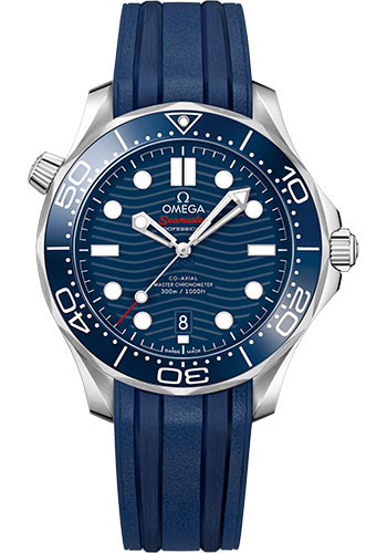 Omega Seamaster Stainless Steel 42 MM - Blue Rubber Strap - Blue Dial - 210.32.42.20.03.001