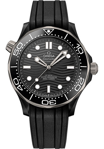 Omega Seamaster Black Ceramic 43.5 MM - Black Rubber Strap - Black Dial - 210.92.44.20.01.001