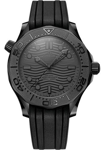 Omega Seamaster Black Ceramic 43.5 MM - Black Rubber Strap - Black Dial - 210.92.44.20.01.003