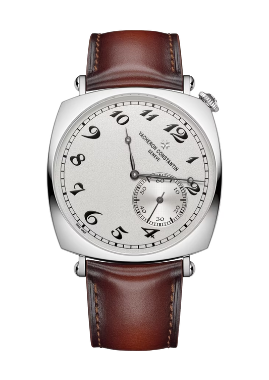 Vacheron Constantin Historiques American White Gold 40 MM - Brown Leather Strap - White Dial - 82035/000G-B735