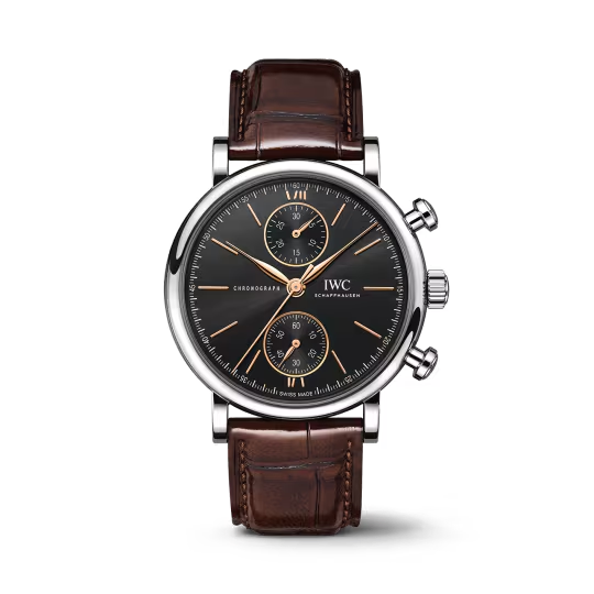 IWC Portofino - Chronograph - Steel - 39 MM - Black Dial - IW391404