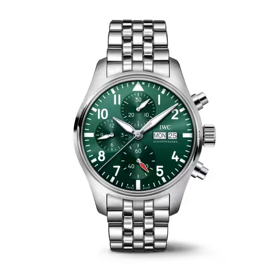 IWC Pilot's - Chronograph - Steel - 41 MM - Green Dial - IW388104