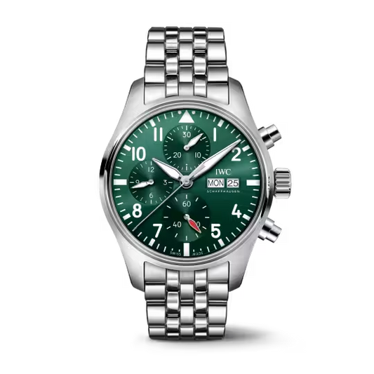 IWC Pilot's - Chronograph - Steel - 41 MM - Green Dial - IW388104