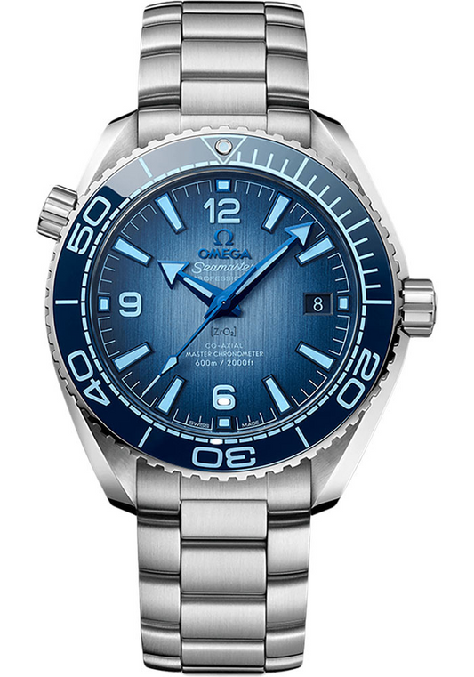 Omega Seamaster Planet Ocean Stainless Steel 39.5 MM - Stainless Steel Bracelet - Blue Dial - 215.30.40.20.03.002