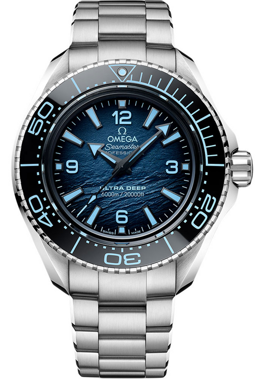 Omega Seamaster Planet Ocean Stainless Steel 45.5 MM - Stainless Steel Bracelet - Blue Dial - 215.30.46.21.03.002