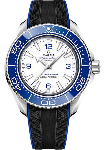 Omega Seamaster Planet Ocean Stainless Steel 45.5 MM - Black Rubber Strap - White Dial - 215.32.46.21.04.001