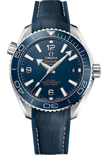 Omega Seamaster Planet Ocean Stainless Steel 39.5 MM - Blue Leather Strap - Blue Dial - 215.33.40.20.03.001