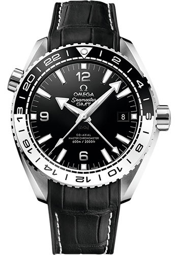 Omega Seamaster Planet Ocean Stainless Steel 43.5 MM - Black Leather Strap - Black Ceramic Dial - 215.33.44.22.01.001