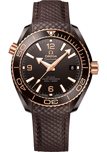 Omega Seamaster Planet Ocean Brown Ceramic 39.5 MM - Brown Rubber Strap - Brown Ceramic Dial - 215.62.40.20.13.001