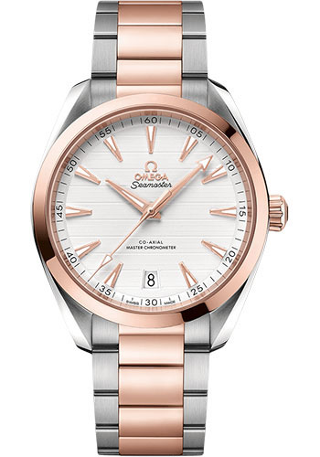 Omega Seamaster Rose Gold and Stainless Steel 41 MM - Rose Gold And Stainless Steel Bracelet - Silvery Dial - 220.20.41.21.02.001