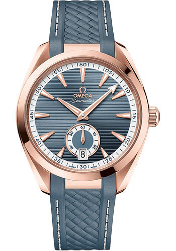 Omega Seamaster Rose Gold 41 MM - Blue-Grey Rubber Strap - Blue-Grey Dial - 220.52.41.21.03.002