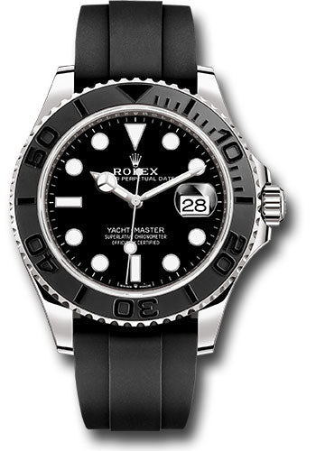 Rolex White Gold Yacht-Master Watch - 42 MM - Oysterflex Bracelet - Black Dial - 226659 bk