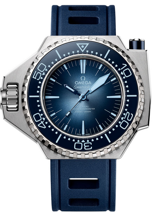 Omega Seamaster Stainless Steel 55 x 45 MM - Blue Rubber Strap - Blue Dial - 227.32.55.21.03.001