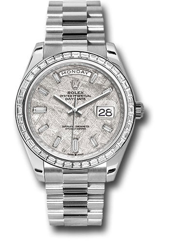 Rolex Presidential Platinum Day-Date 40MM - President Bracelet Watch - Meteorite Diamond Dial - 228396tbr mtdp