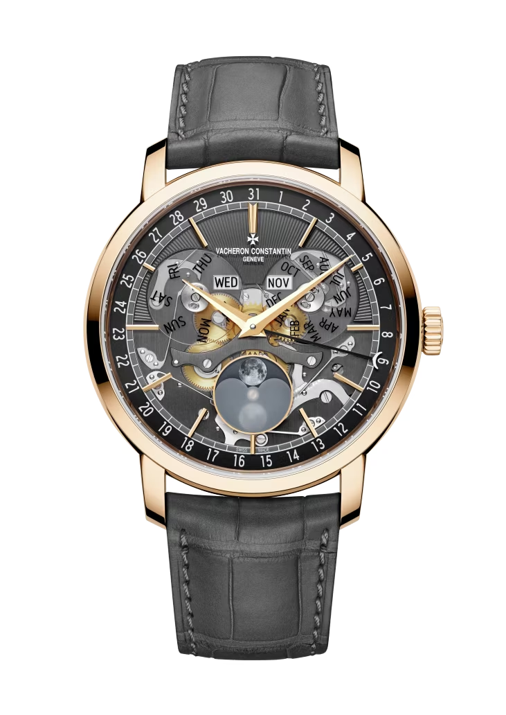 Vacheron Constantin Traditionnelle Rose Gold 41 MM - Black Leather Strap - Skeleton Dial - 4020T/000R-B654