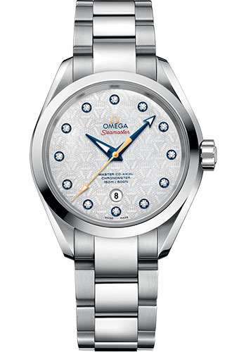 Omega Seamaster Stainless Steel 34 MM - Stainless Steel Bracelet - Mother -Of- Pearl Dial - 231.10.34.20.55.003
