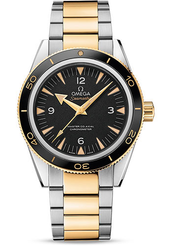 Omega Seamaster Stainless Steel and Yellow Gold 41 MM - Stainless Steel and Yellow Gold Bracelet - Black Dial - 233.20.41.21.01.002