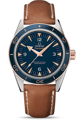 Omega Seamaster Titanium 41 MM - Brown Leather Strap - Blue Dial - 233.62.41.21.03.001