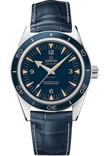 Omega Seamaster Platinum 41 MM - Blue Leather Strap - Blue Dial - 233.93.41.21.03.001