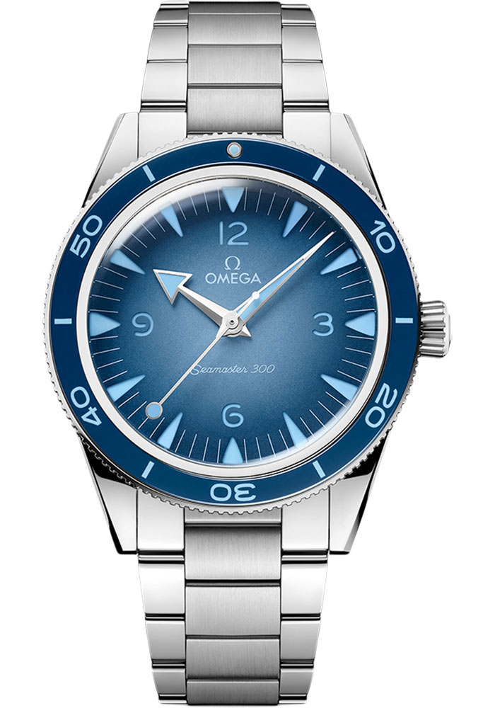 Omega Seamaster Stainless Steel 41 MM - Stainless Steel Bracelet - Blue Dial - 23430412103002