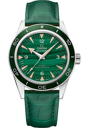 Omega Seamaster Platinum 41 MM - Green Leather Strap - Green Dial - 234.93.41.21.99.001