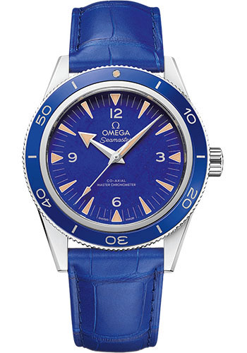 Omega Seamaster Platinum 41 MM - Blue Leather Strap - Blue Dial - 234.93.41.21.99.002