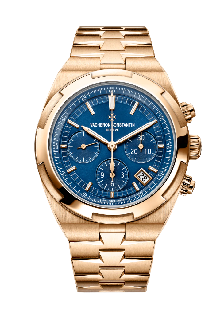 Vacheron Constantin Overseas Chronograph Pink Gold 42.5 MM - Pink Gold Bracelet - Blue Dial - 5500V/110R-B952