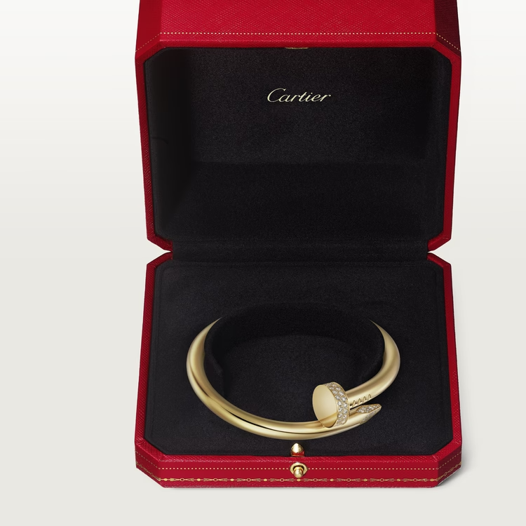 Cartier Juste Un Clou Bracelet - Yellow Gold Medium Model -Diamonds - N6721517