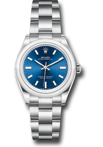 Rolex Stainless Steel Oyster Perpetual no date Watch - 31 MM - Oyster Bracelet - Blue Dial - 277200 bluio