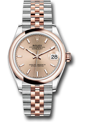 Rolex Steel and Everose Gold Datejust - 31 MM - Jubilee Bracelet - Domed Bezel - Rose Index Dial - 278241 roij