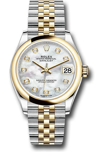 Rolex Steel and Yellow Gold Datejust - 31 MM - Jubilee Bracelet - Domed Bezel - Mother-of-Pearl Diamond Dial - 278243 mdj